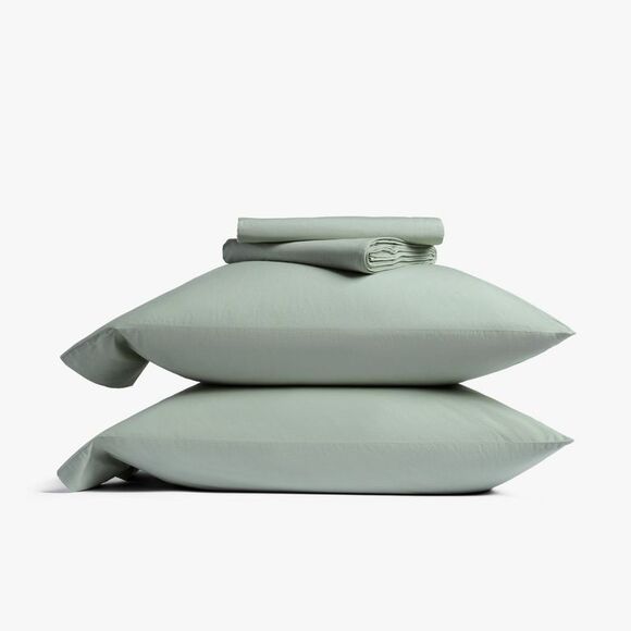 Parachute - Queen Casual Organic Cotton Sheet Set Jade - Parac Jade - Picture 1 of 4